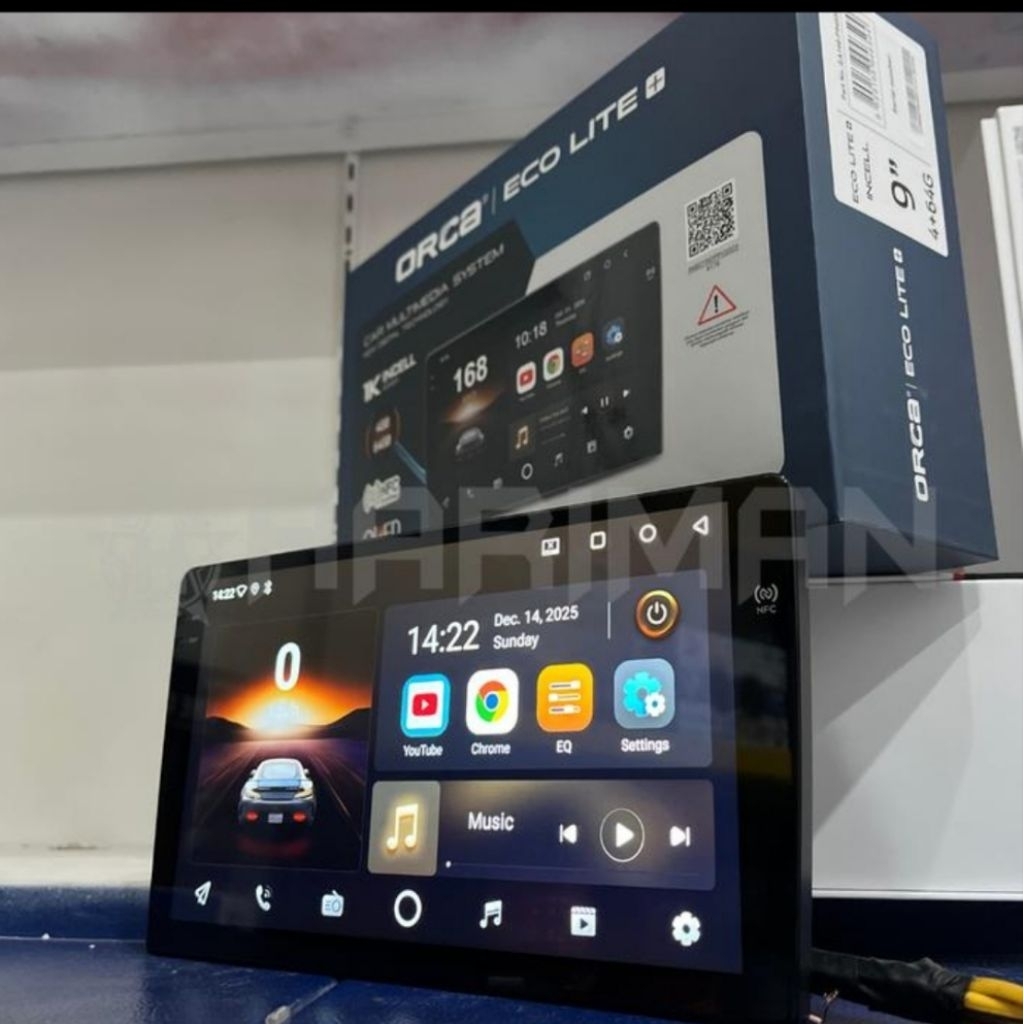 Head Unit Android ORCA ADR-9988 dengan NFC dan Kamera 360 Derajat