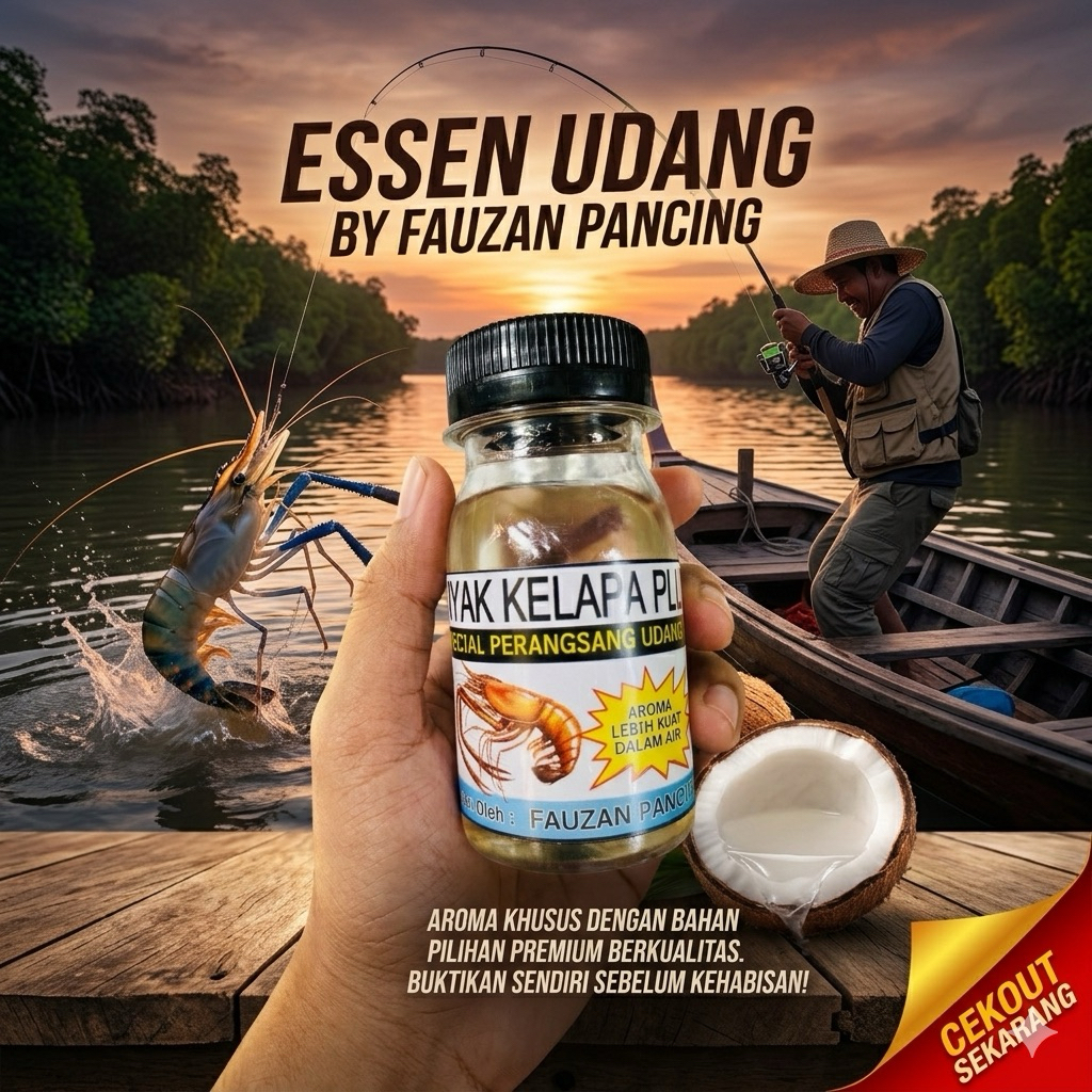 Essen mancing udang/Perangsang mancing udang galah Perangsang udang/Minyak kelapa udang/Essen udang 