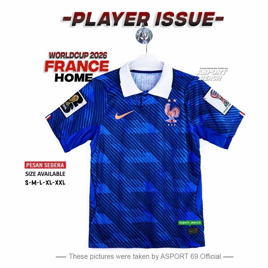 ASPORT JERSEY BOLA PRANCIS HOME PLAYER ISSUE WORLDCUP 2026 PRANCIS PILDUN 26 HOME PI