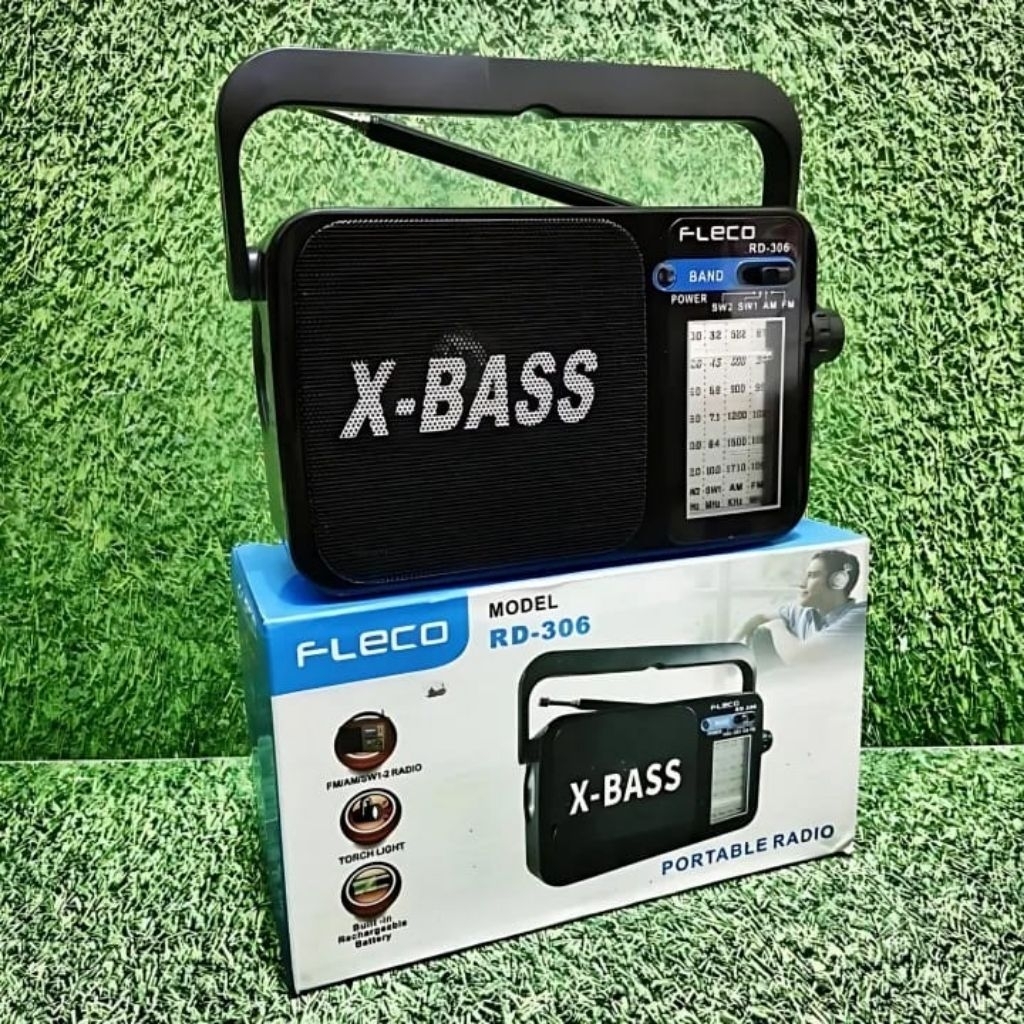 Radio Bluetooth USB/TF FLECO RD-306 Bisa Bluetooth Speaker + Senter Led + Lampu Led / Radio Clasik S