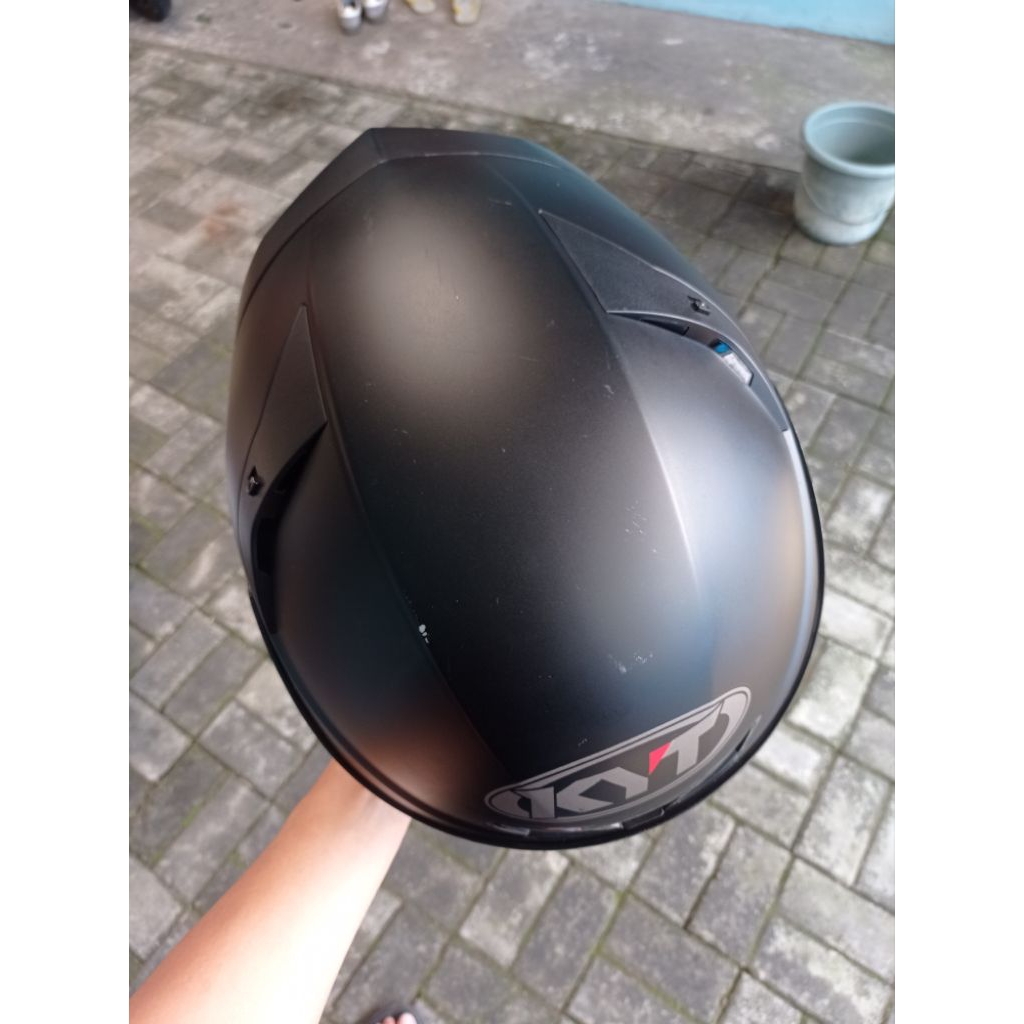 KYT TT COURSE BLACK DOFF helm kyt fullface original