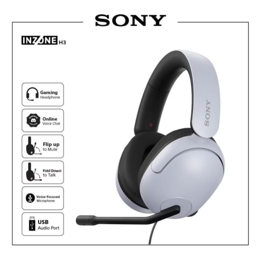 SONY Original Headset Gaming Berkabel INZONE H3 / Headphone Gaming