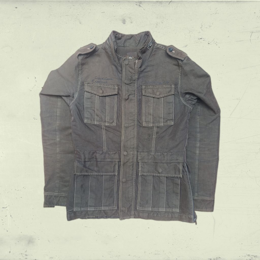 Experimental Field Jacket by Diesel Multipocket Jacket cotton Canvas L Size Rugged Vintage Military 