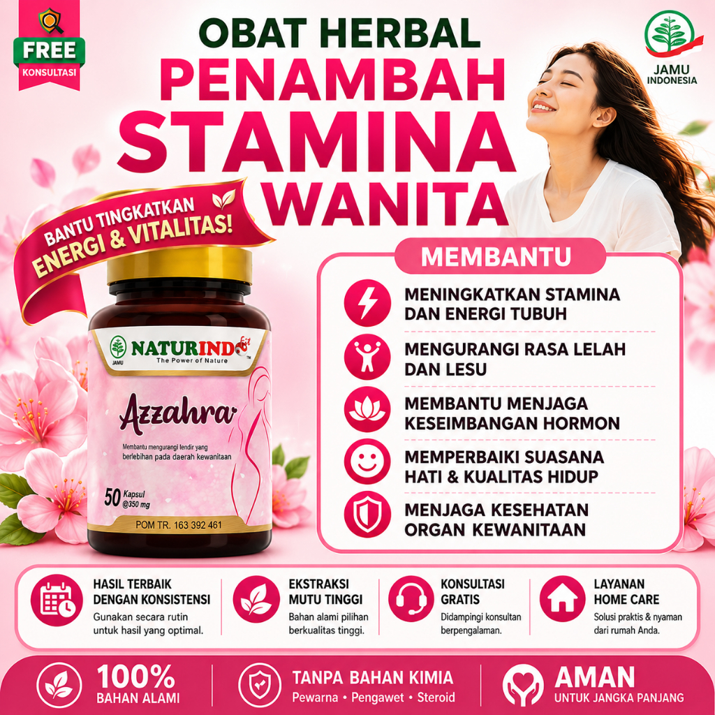 Obat Herbal Penambah Stamina Wanita Asli Suplemen Vitalitas Wanita Dewasa Naturindo