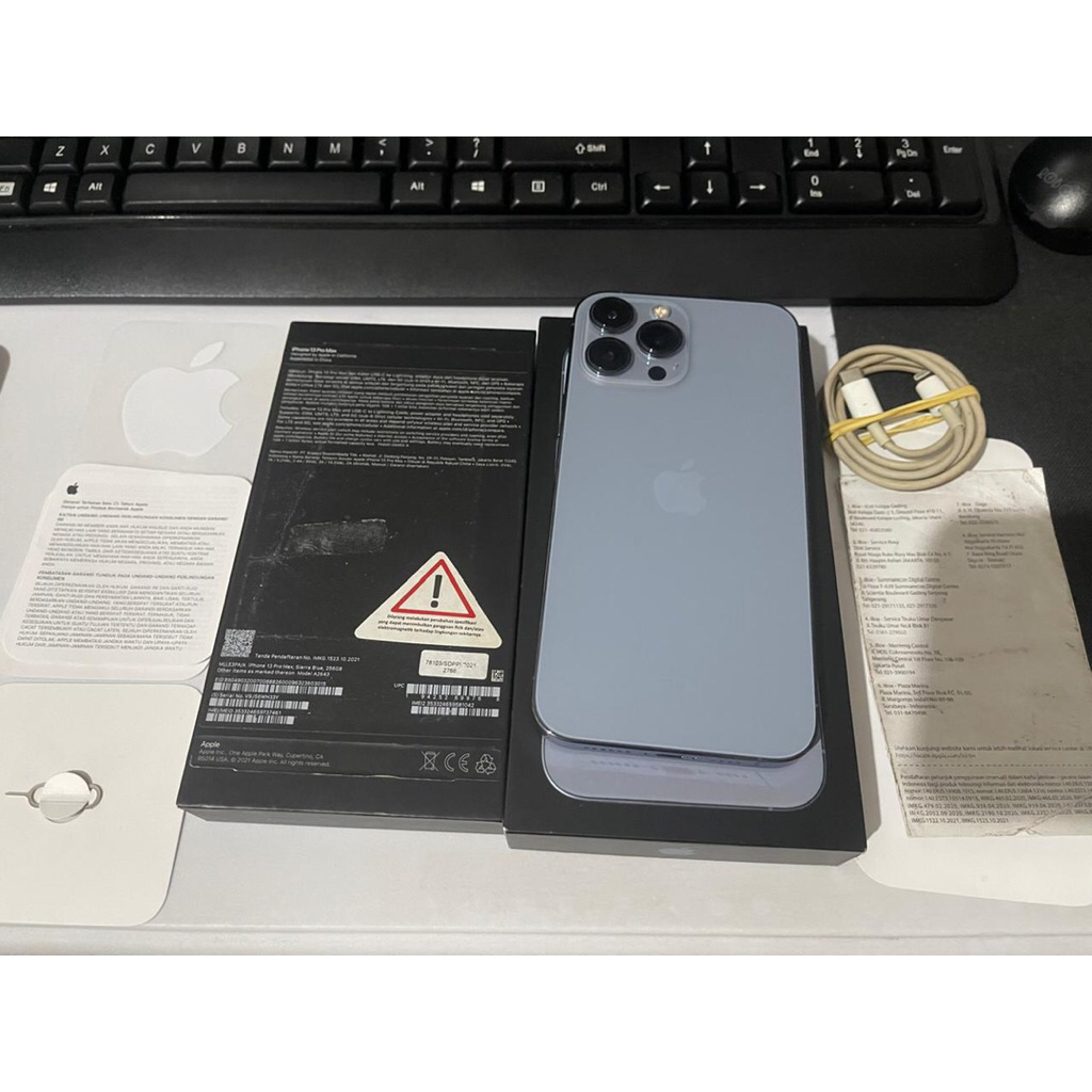 iphone 13 pro max 256GB resmi ibox second mulus seperti baru