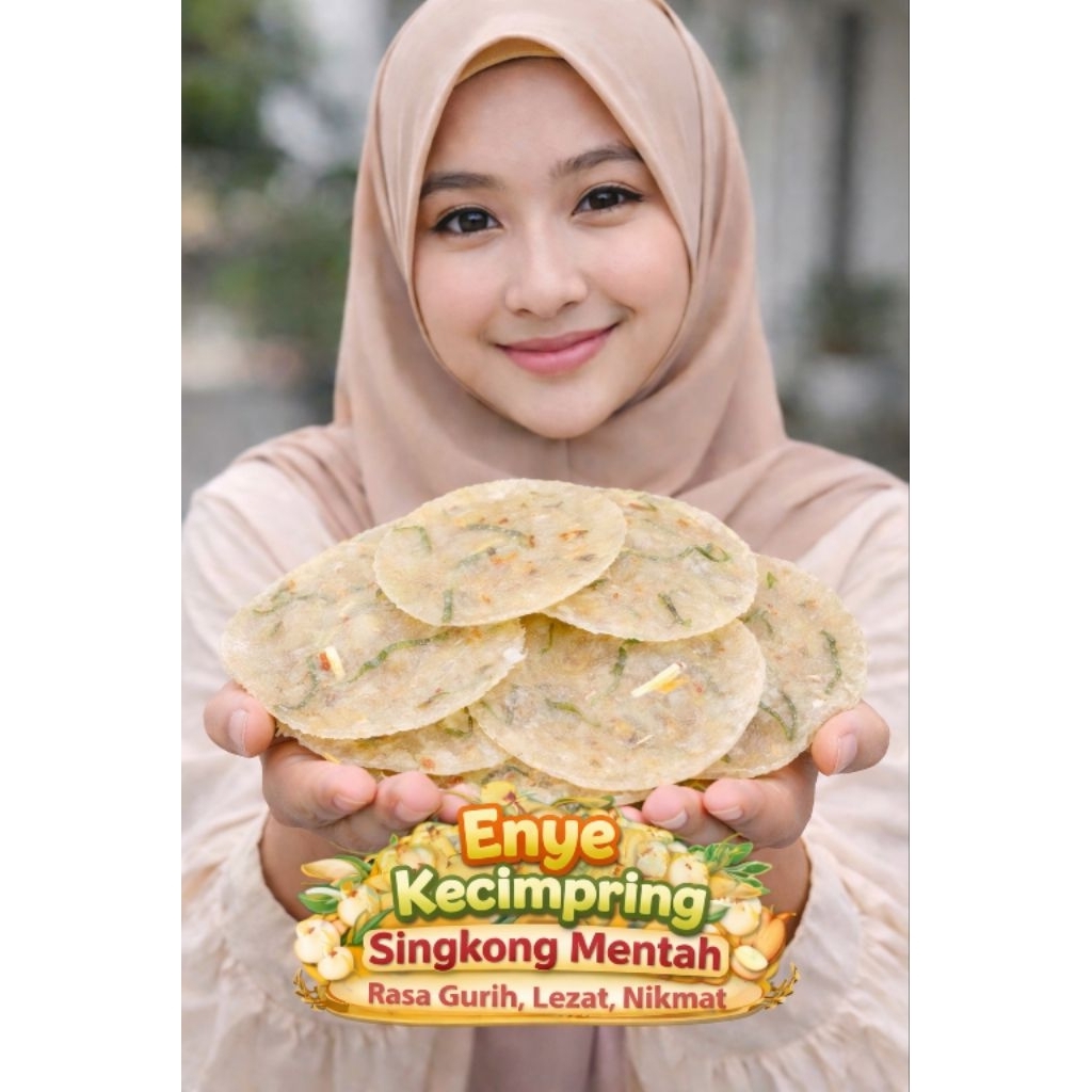 Enye-enye kecimpring opak singkong. 100 pcs enye-enye mentah