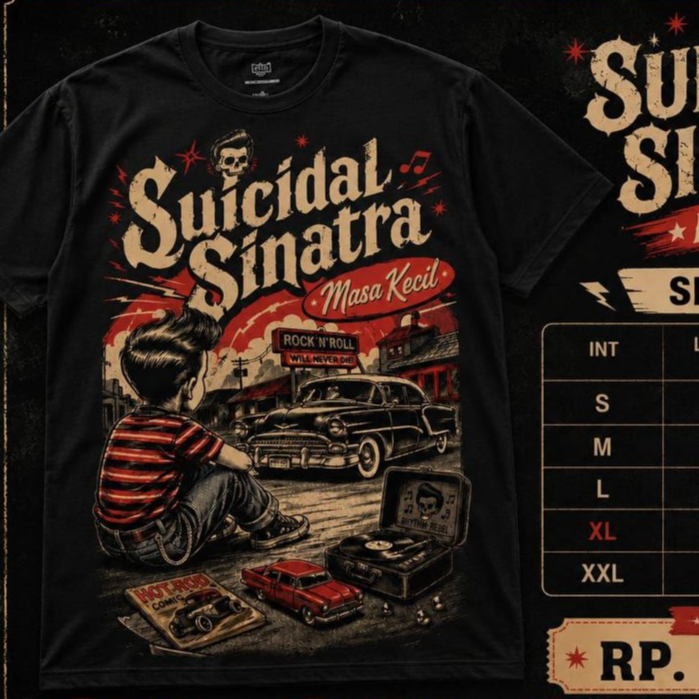 ORIGINAL T-SHIRT SUICIDAL SINATRA MASA KECIL Official Merchandise Kaos Band