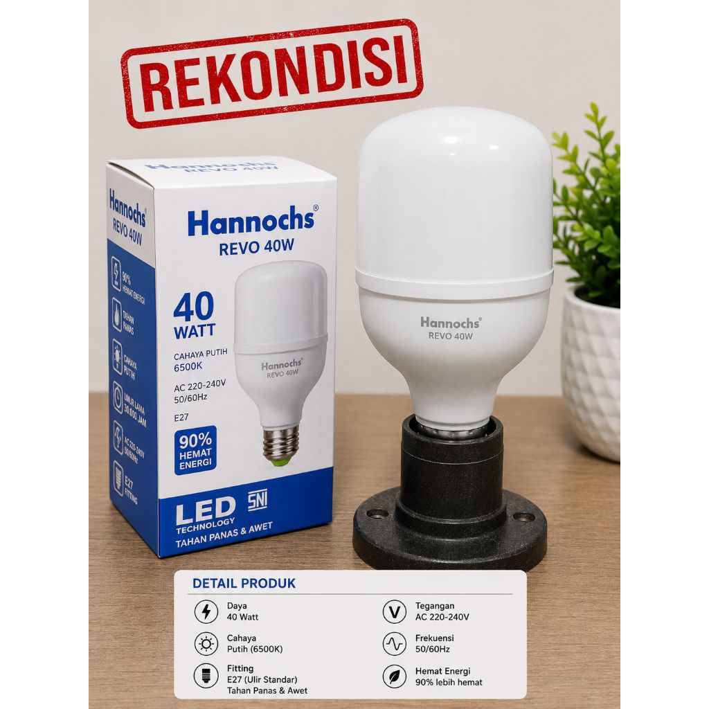 lampu hannochs LED 40 Watt rekondisi