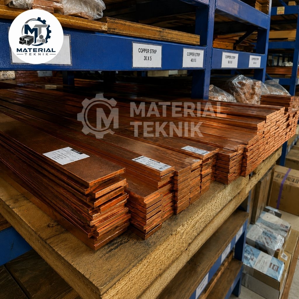 Plat strip tembaga tebal 4mm x 40mm x 350mm plat strip tembaga