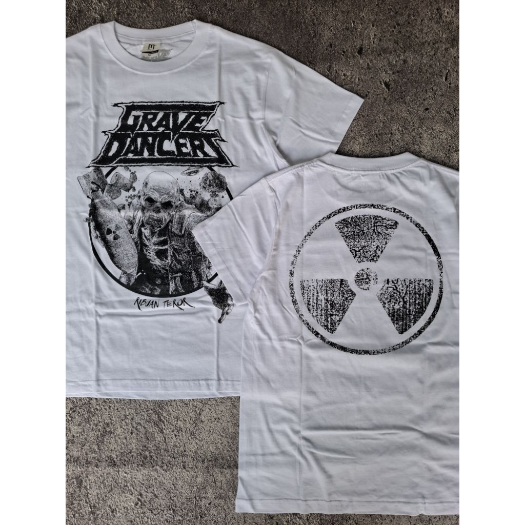 Kaos band GRAVE DANCERS - ribuan terror free poster & sticker | original merch Budjangan Kolektif