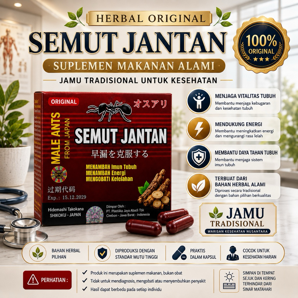 Kapsul Semut Jantan Original - Privasi Aman, Mudah Dibawa