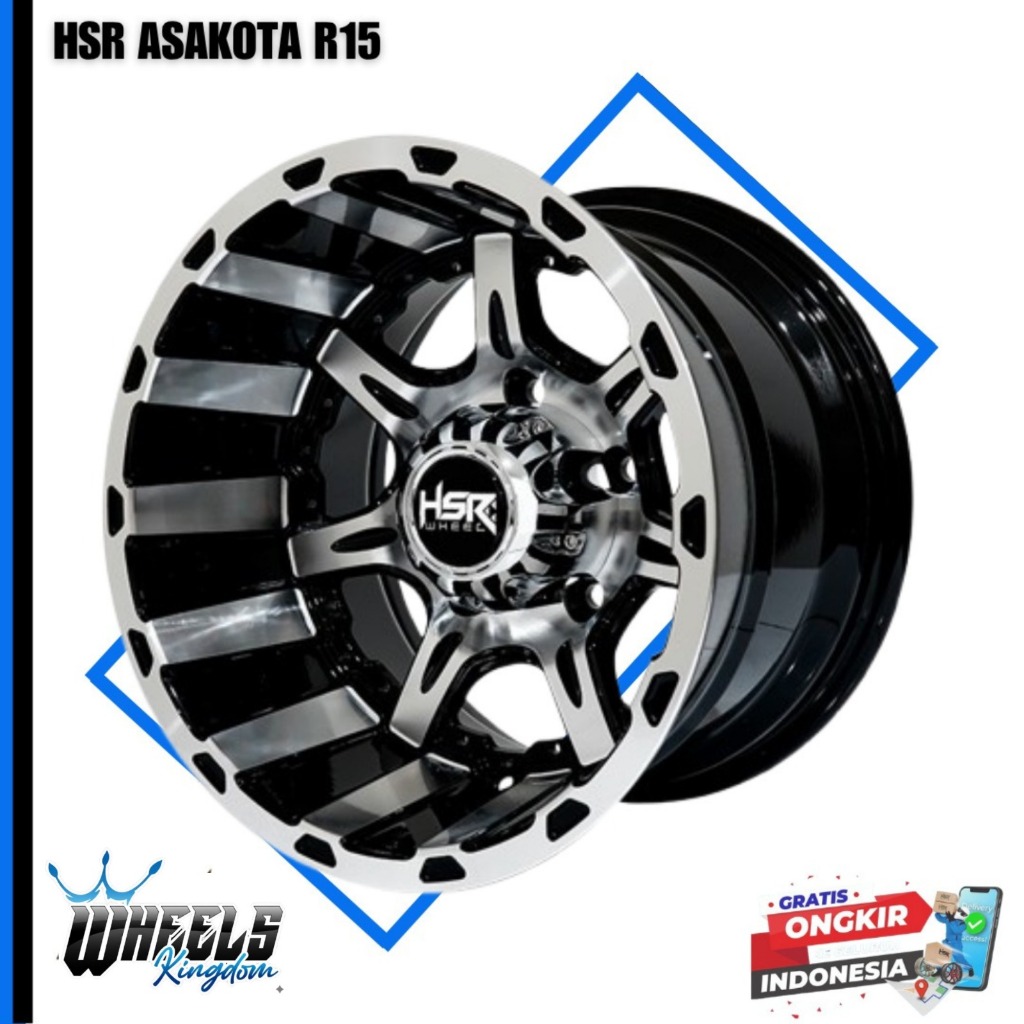 VELG MOBIL CELONG RING 15 HSR ASAKOTA BAUT 5X139,7 BMF COCOK BUAT OFF-ROAD