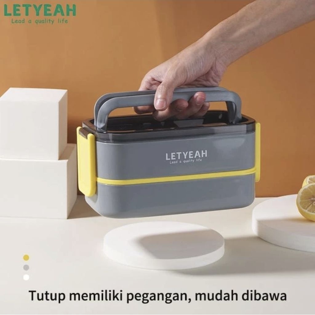 LETYEAH KOTAK MAKAN 1600ML (LUNCH BOX 2 LAYER)