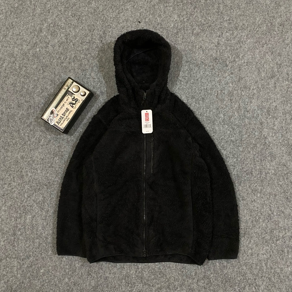 Hoodie ziper UNI QLO (size xl) sherpa luar & dalam