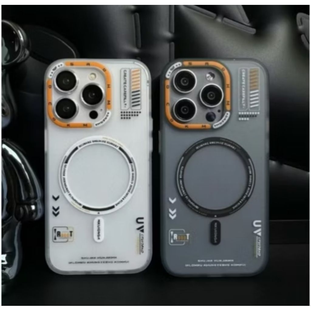 Case 2 in 1 Gambar logo iPhone wireless OPPO A58 A5x A6 Pro A6x A15 A17 18 A3x A3s A5 2020 A53 A54 A