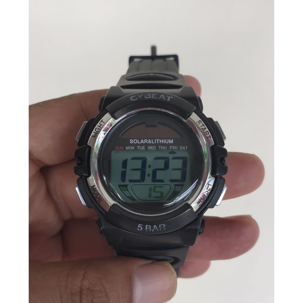 Jam Tangan Digital Cybeat By J-Axis Sun Flame solar&litium Second