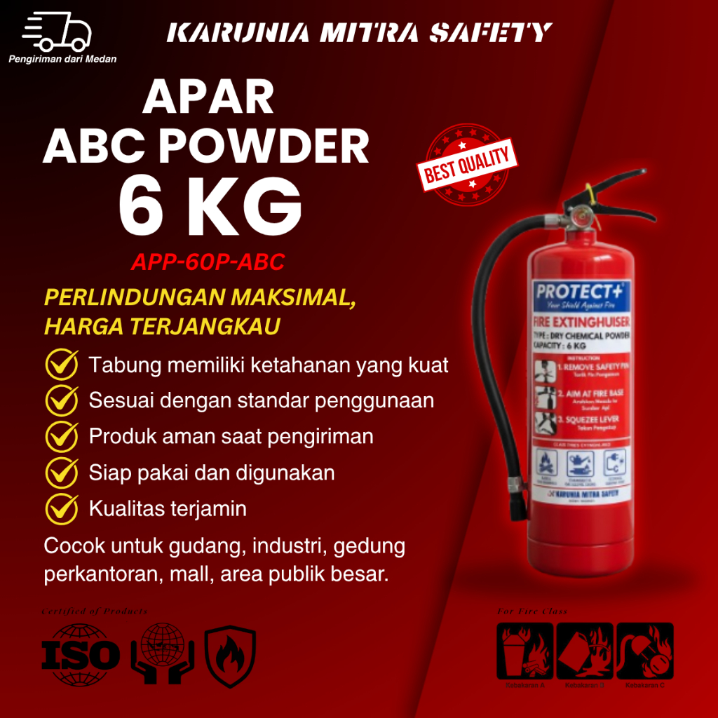 APAR 6KG ABC Powder Pemadam Api Ringan Gudang Kantor Pabrik Workshop