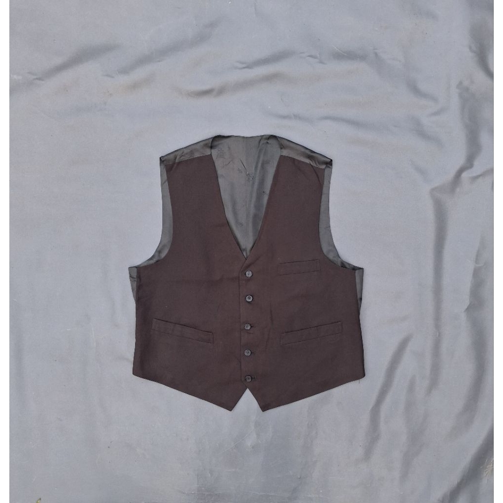 RL107/vest vip coklat/size XL/romoi kerja pria/vest kerja warna coklat/vest/rompi jas formal