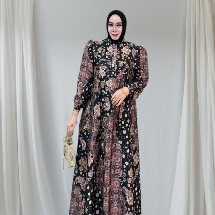 GAMIS ZULVA  BAHAN DOBY BIBA PREMIUM LUXURY - DRESS MUSLIMAH ELEGANT MEWAH - DRESS KONDANGAN