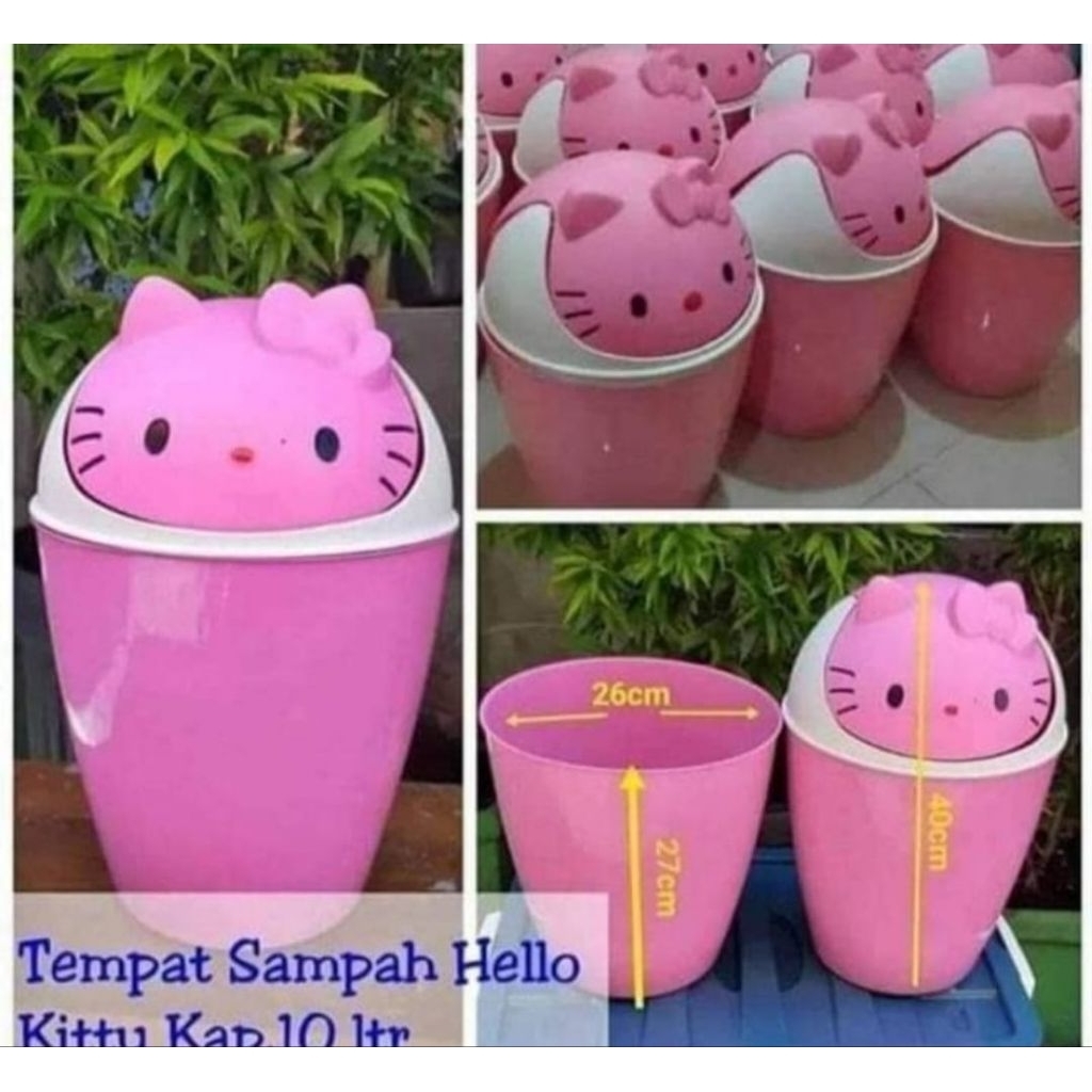 Bak Sampah karakter Hellokitty/ Tempat sampah karakter Helloktty Murah Cantik