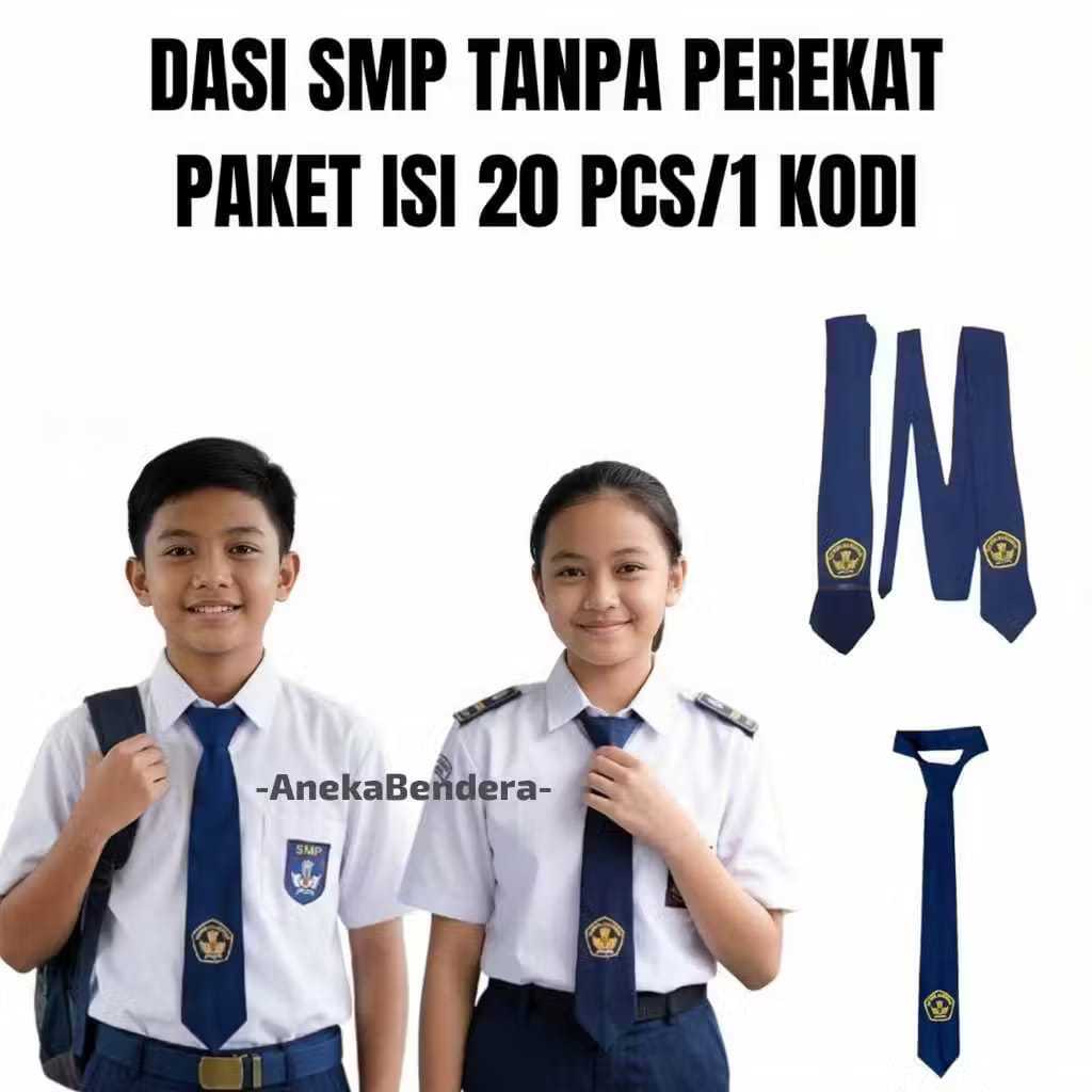 ROCKRACK [PAKET ISI 20 PCS/1 KODI] Dasi SMP Putra Putri Atribut Seragam Sekolah