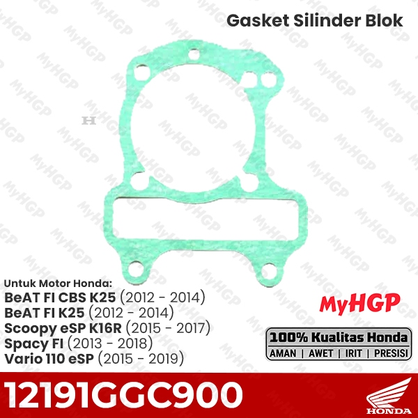 12191GGC900 Gasket Cylinder Block BeAT Vario-110 Scoopy, Spacy FI 12191-GGC-900 12191 GGC 900
