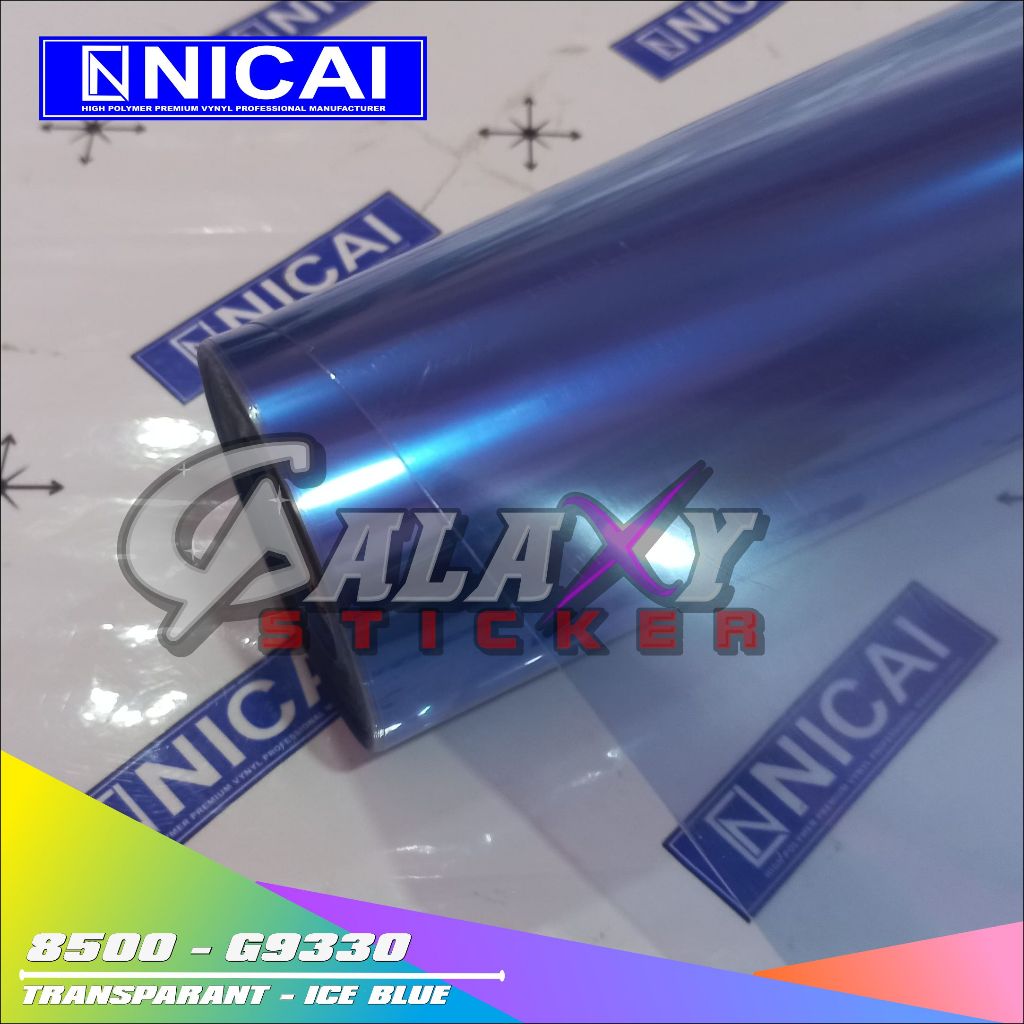 NICAI VPF Transparan 3 Layer Scotlite Lampu Motor Transparan Ice Blue [ROLL]