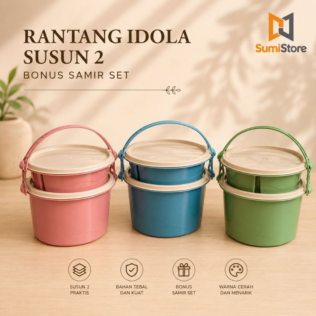 RANTANG BULAT PLASTIK MURAH SSN2 ICE BLUE/ RANTANG HAJATAN MURAH ICEBLUE/ RANTANG MAKANAN HAJATAN