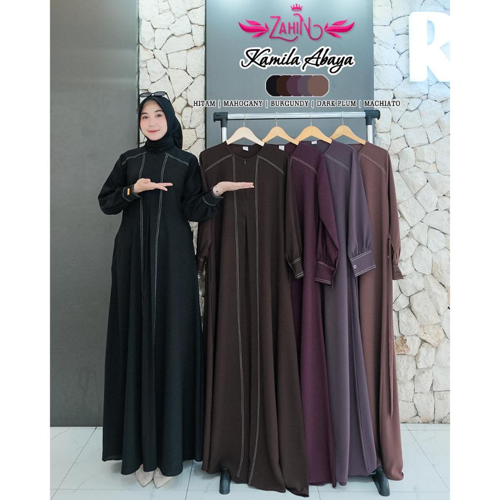 Baru gamis abaya kamila dress zahin collection dewasa remaja ori  seragam Blezer pengajian muslim ko