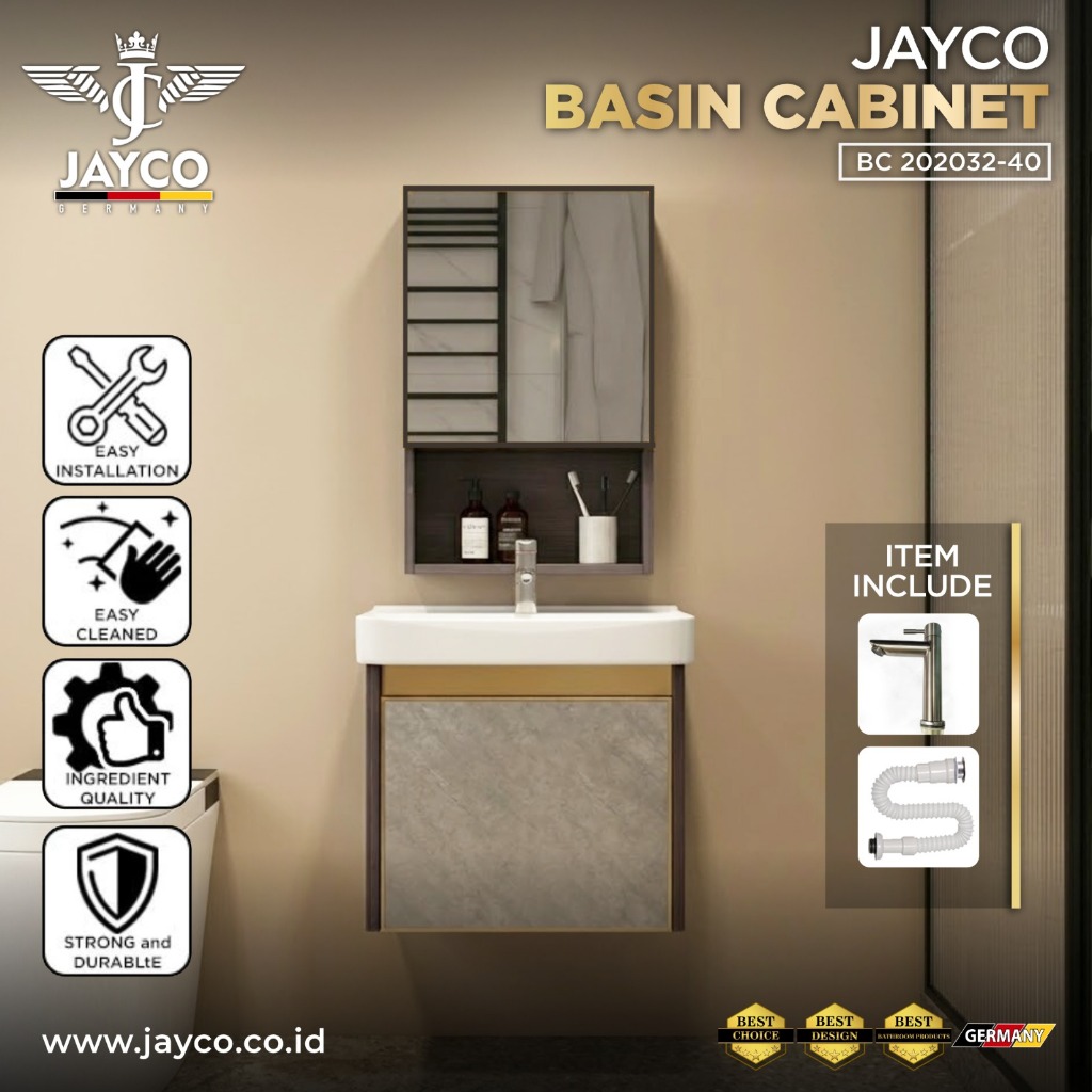 JAYCO Wastafel kabinet kamar mandi set