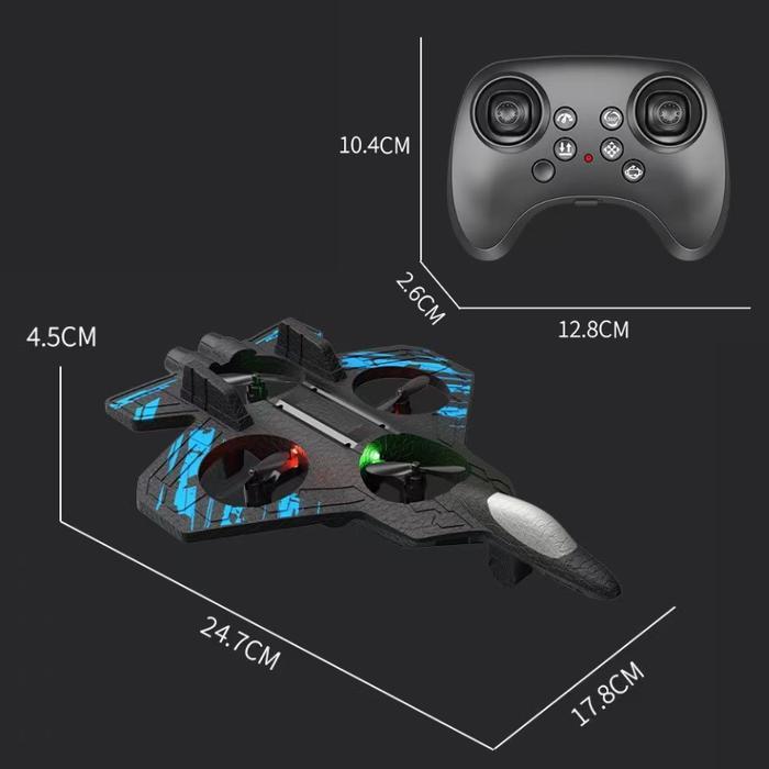 Mainan Pesawat Terbang Remote Control Anak Led Fighter Plane AirPlane Foam Rc 360° Charge