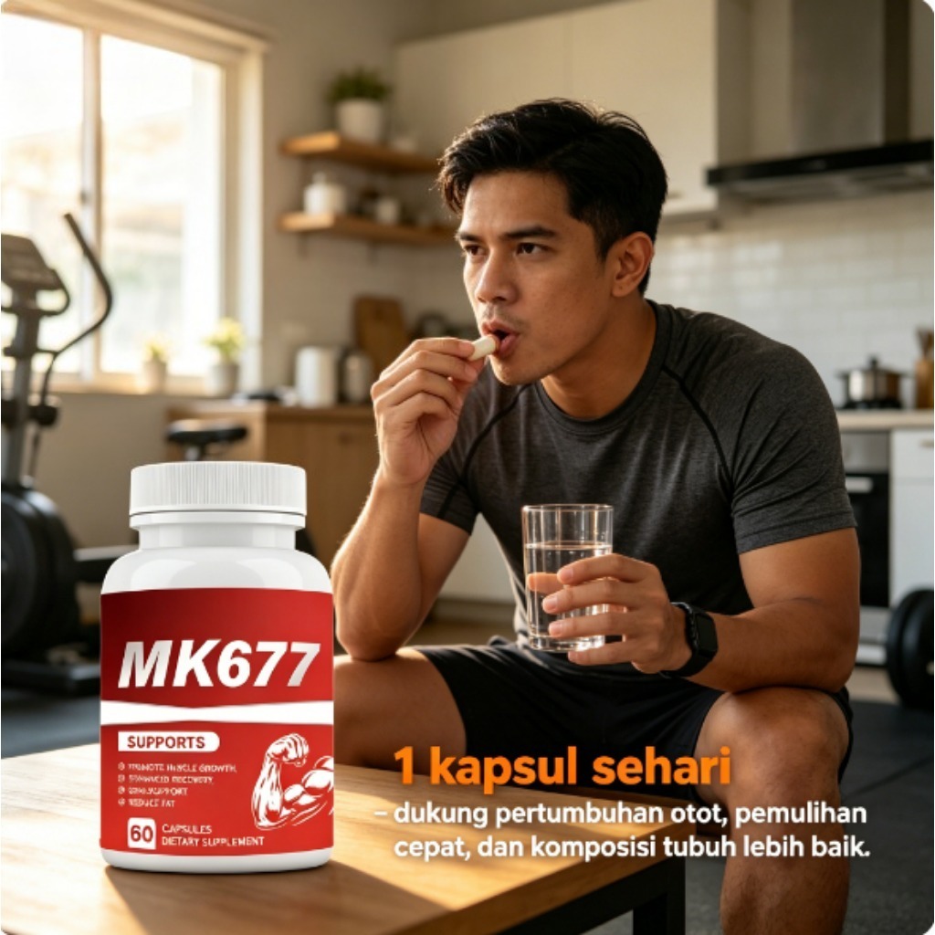 MK677 Mendukung Pertumbuhan Otot Meningkatkan Pemulihan Tulang Mengurangi Lemak 60 Kapsul LY41733
