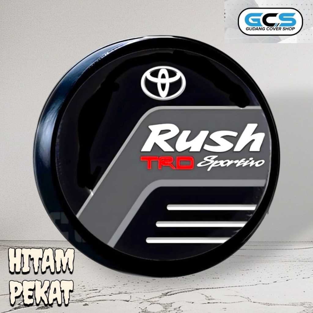 Cover Ban Rush Konde Sarung Ban Serep Toyota Rush Lama Polos Hitam Elegan Kulit Premium Presisi