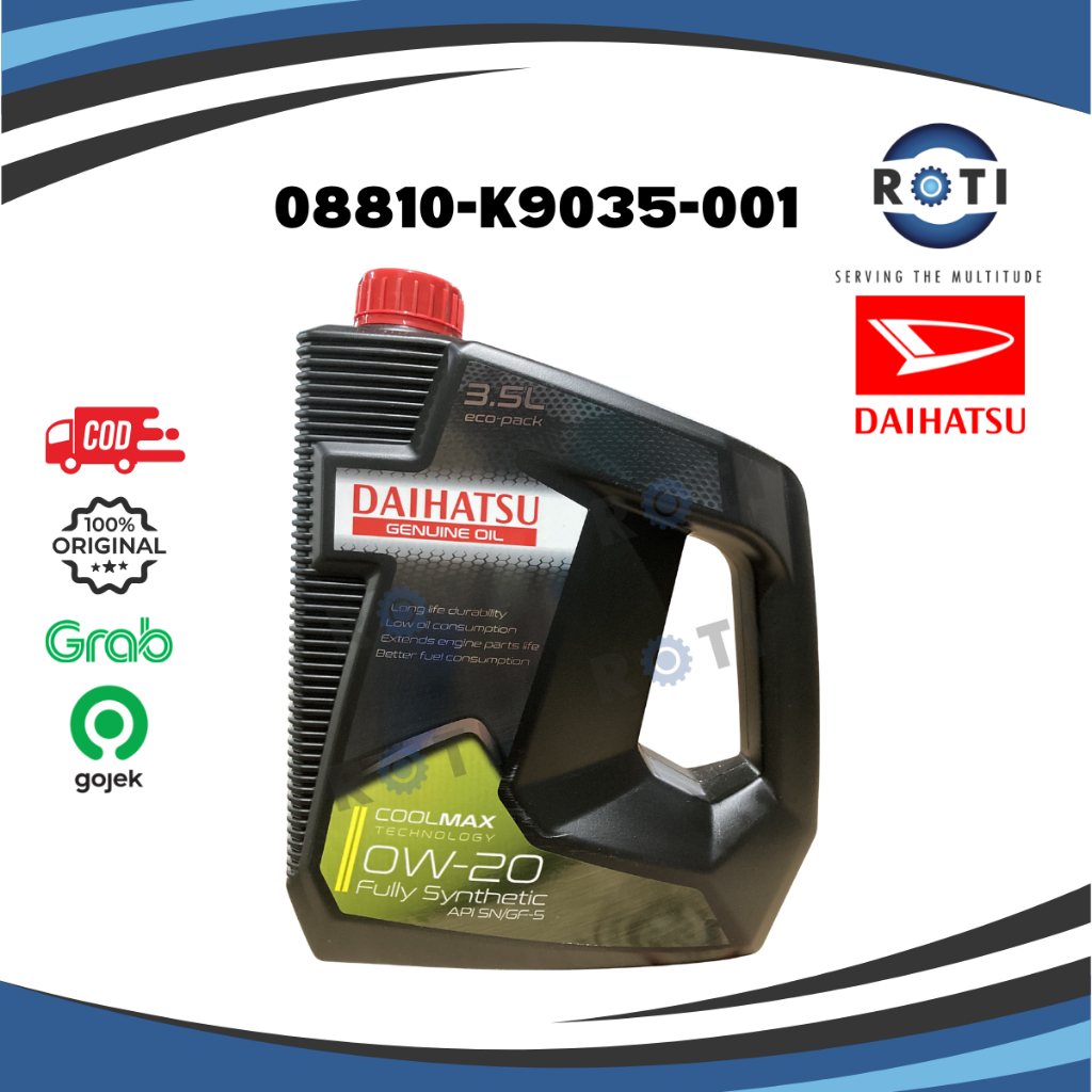 OLI MESIN 0W-20 SN/GF-5 3.5 LITER DAIHATSU D08812-K9035-001