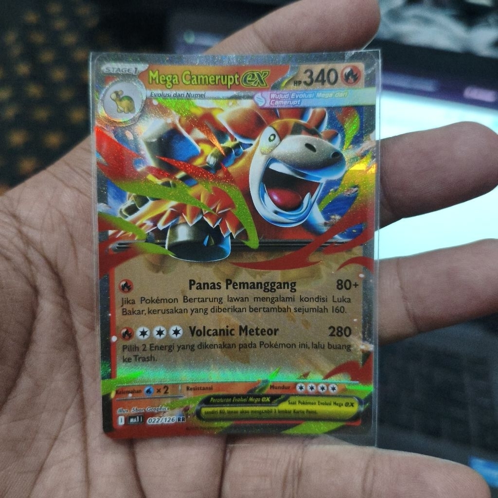 mega camerupt ex rr tcg pokemon / kartu pokemon