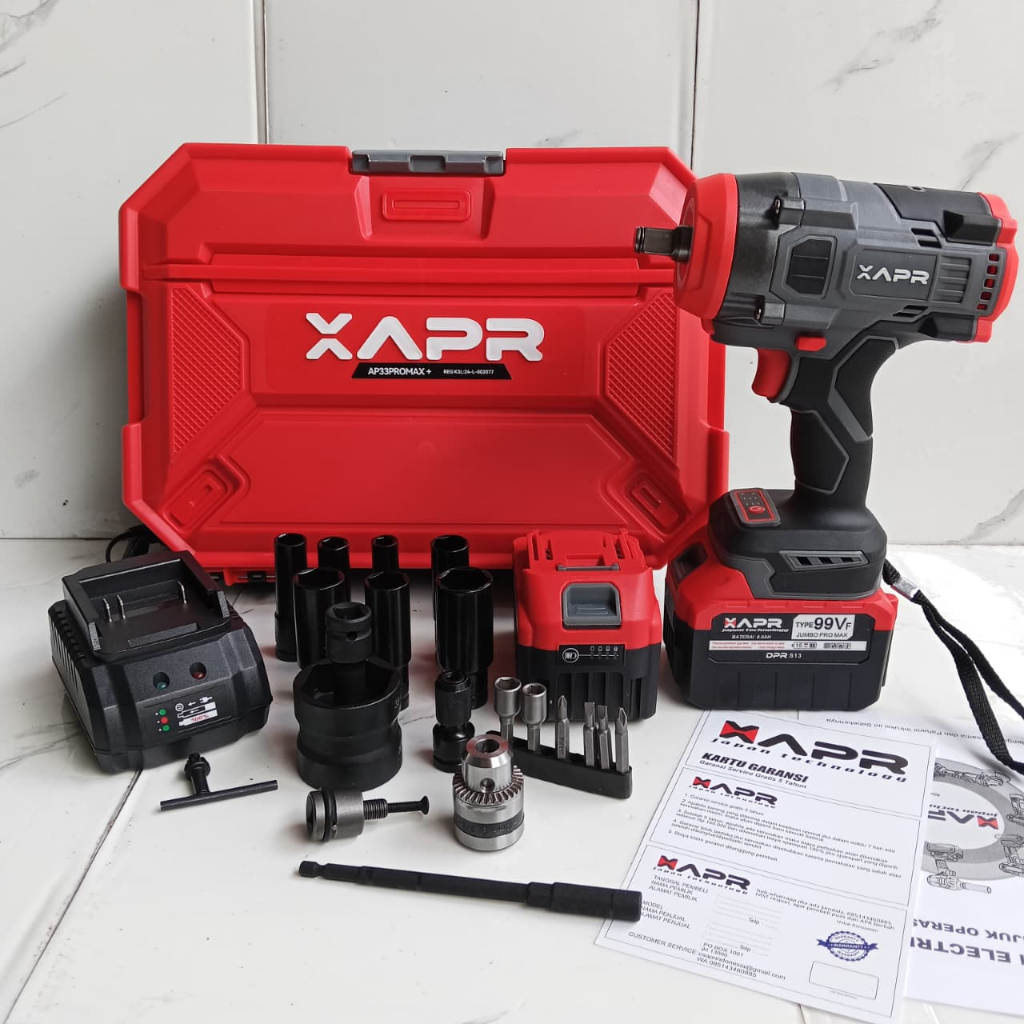 XAPR APR impact wrench APR JUMBO Ap33promax+  2 batrai 15 cell Ap 33 Promax+ Ap33 Promax