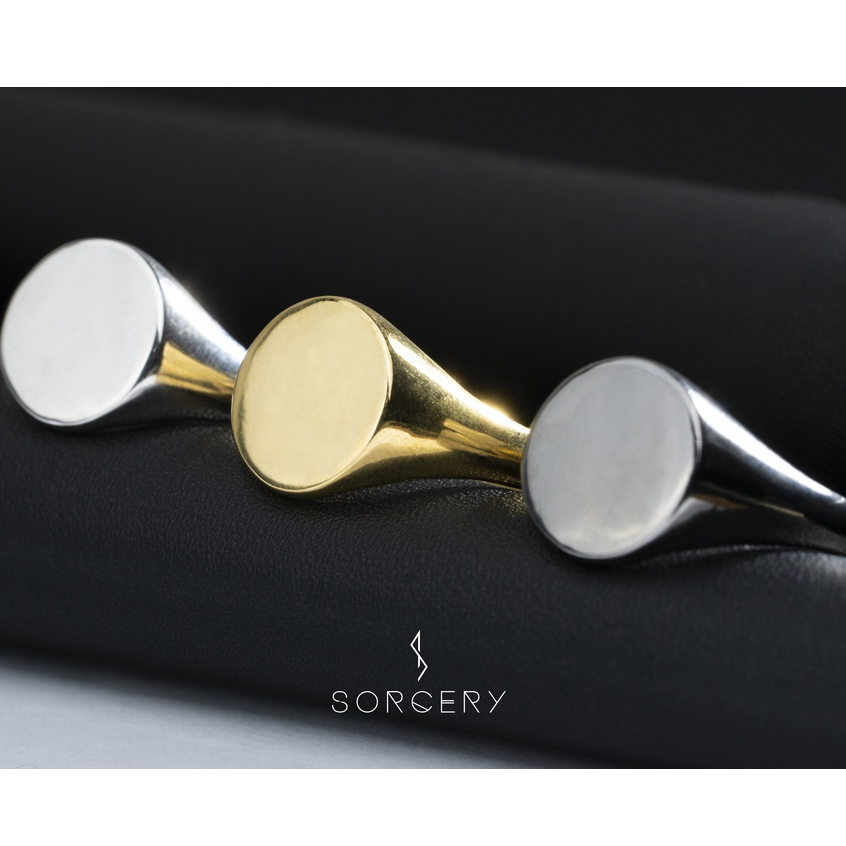 SORCERY 925 Silver Ring RST Cincin Perak Emas Hitam Unisex Pria Wanita