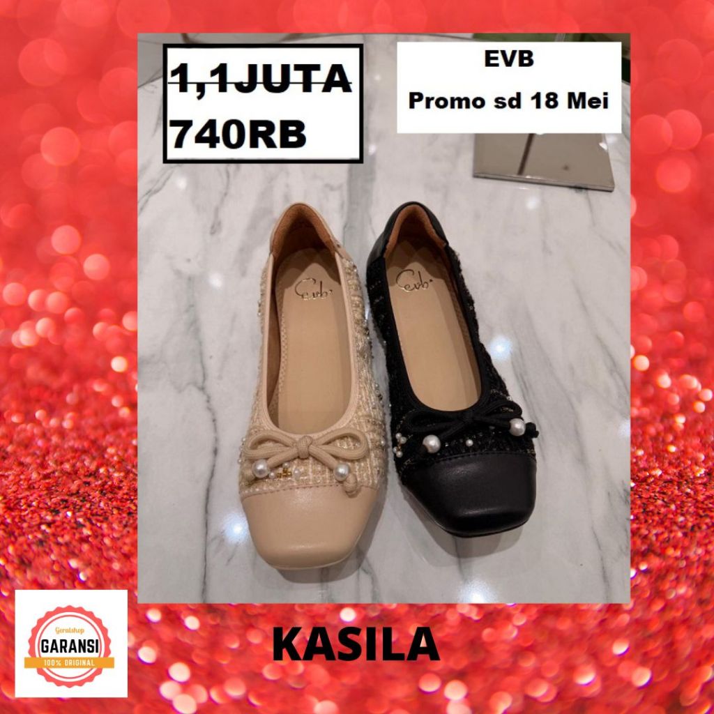SALE Sepatu flat shoes wanita seri KASILA EVB original 100%