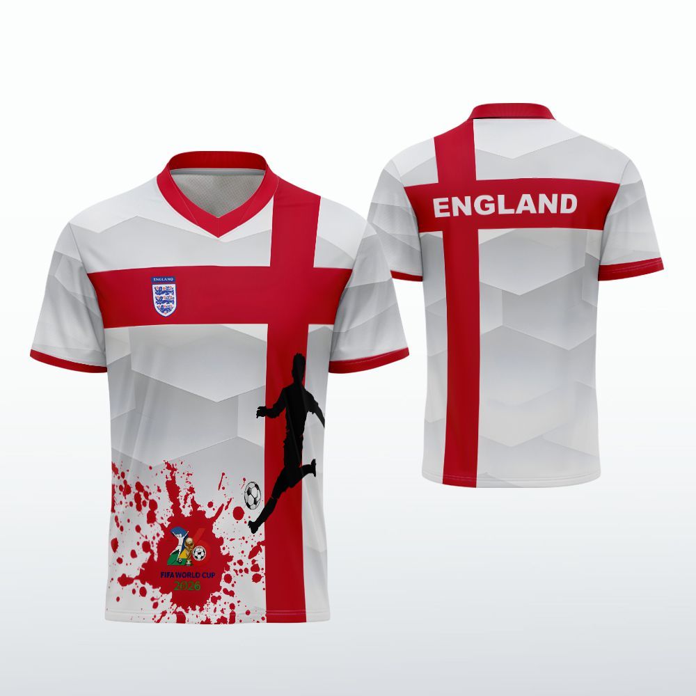 NEW  Kaos jersey pria ENGLAND PIALA DUNIA 2026 // baju england fullprint terbaru free custom