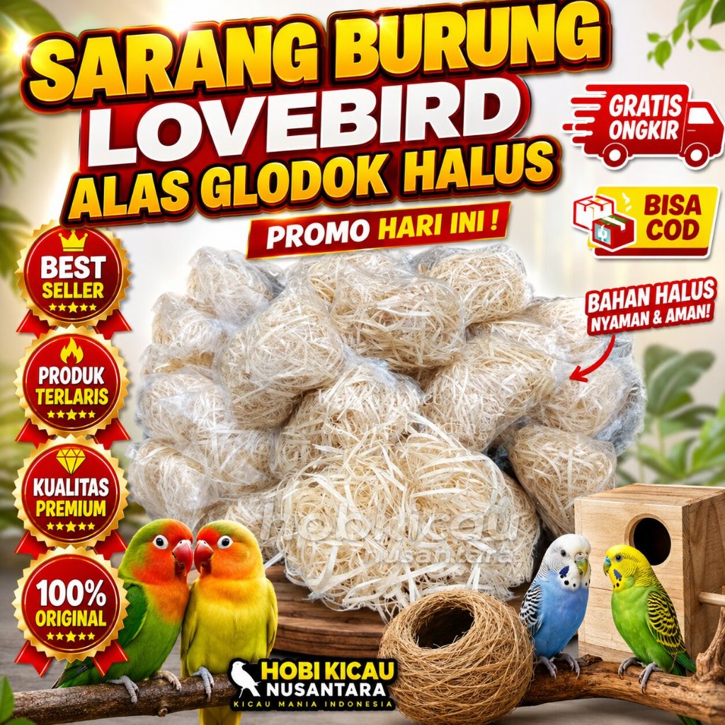 Alas Sarang Burung Lovebird / Isian Sarang Burung Lovebird