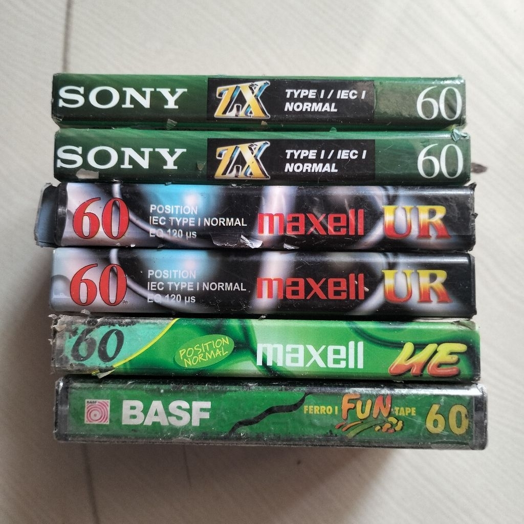 Kaset Pita Kosong C-60 - Maxell - BASF - SONY