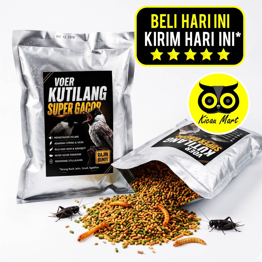 KICAU MART Pur Burung Trucukan Kutilang Makanan Harian Lomba Burung Anti Stress Pur Voer Pakan Pengg