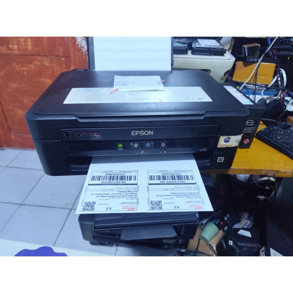 Printer epson L210 hitam bekas normal