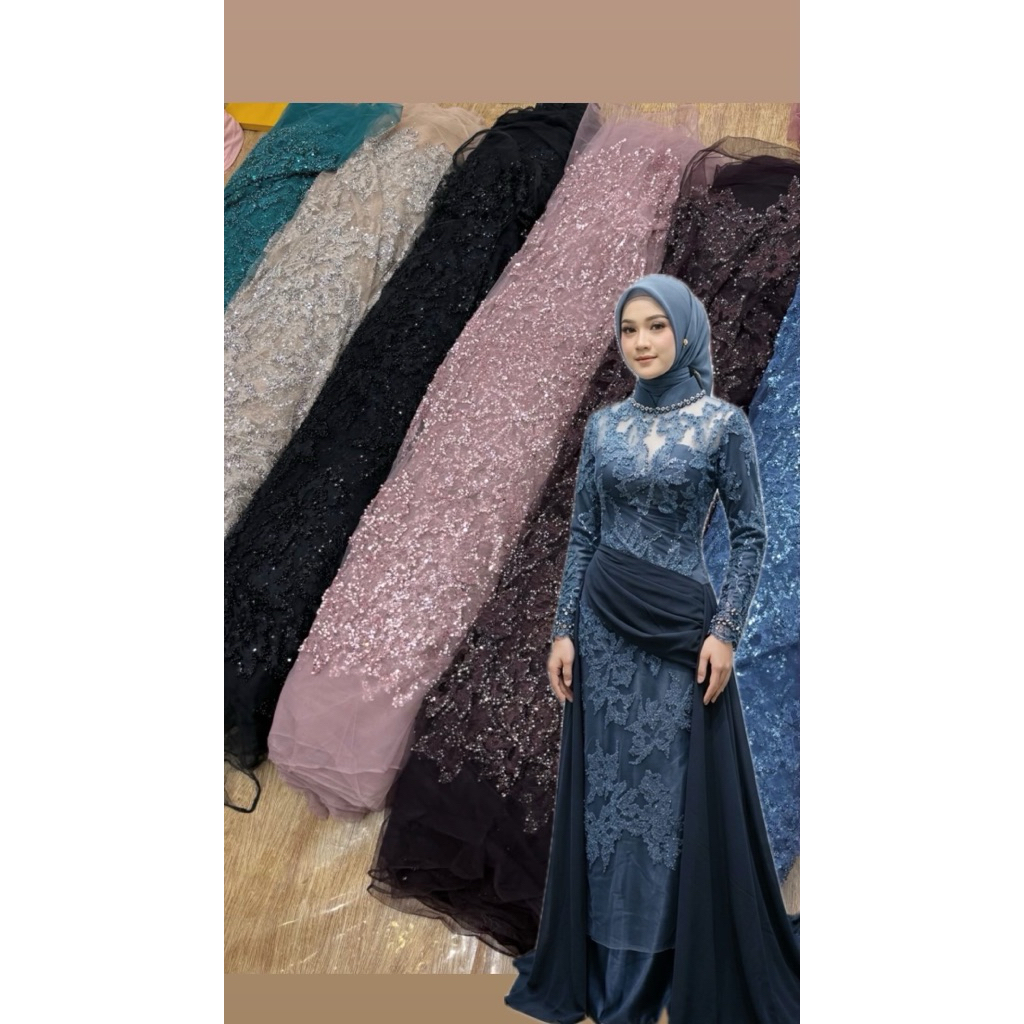 tile payet kebaya/tile payet weding/tile payet premium/brokat kebaya