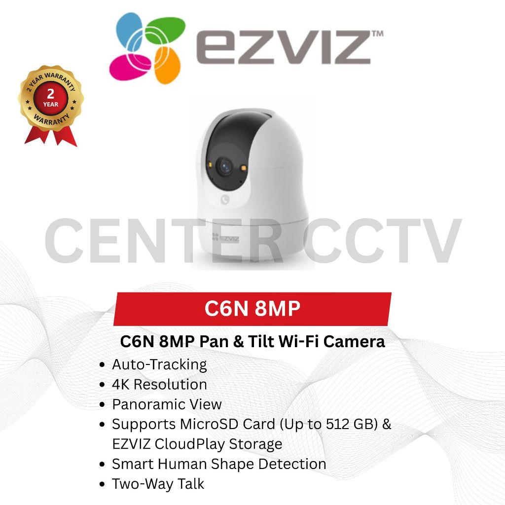 EZVIZ C6N 8MP - IP CAMERA SMART WIRELESS 8MP TWO WAY AUDIO