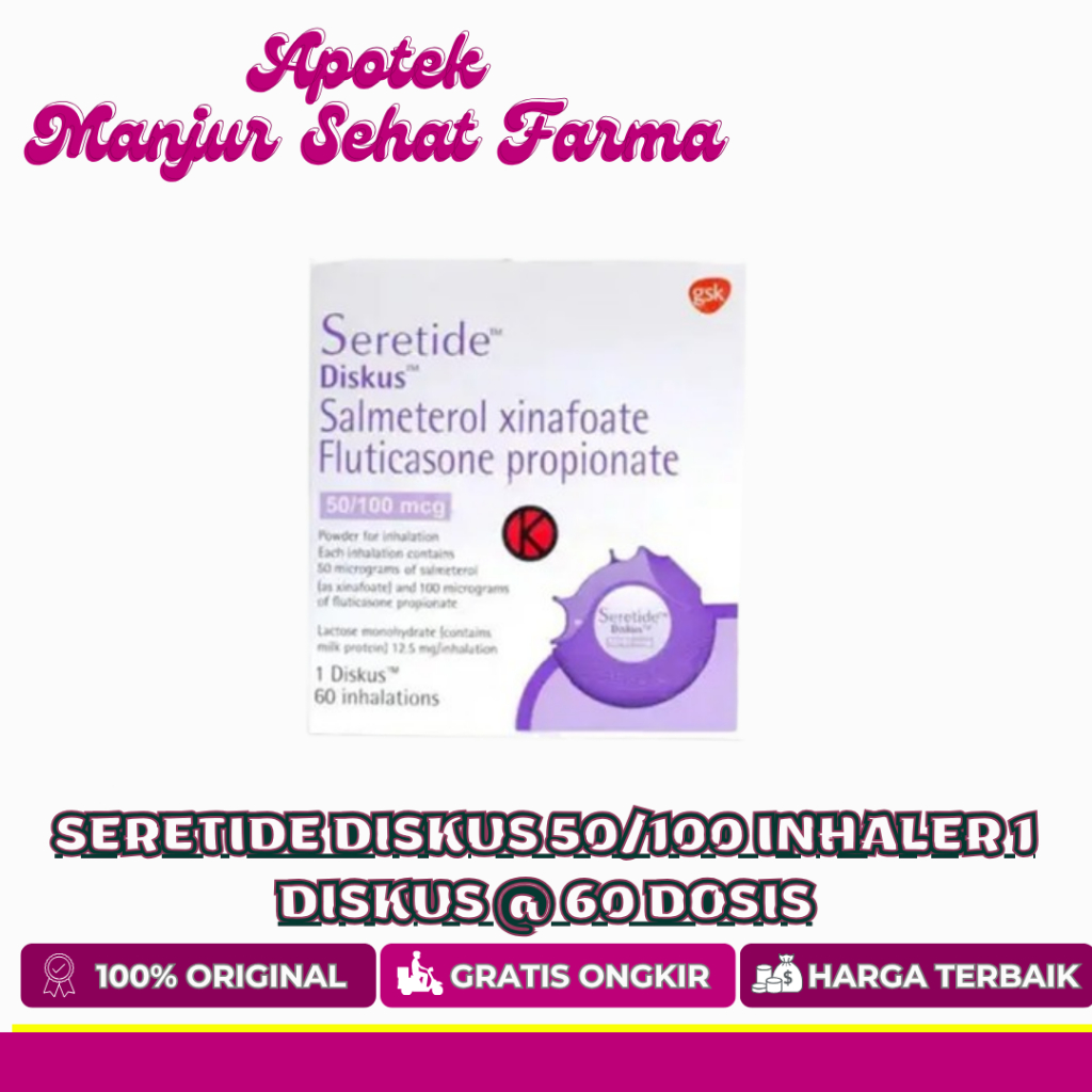 SERETIDE DISKUS 50/100 INHALER 1 DISKUS @ 60 DOSIS