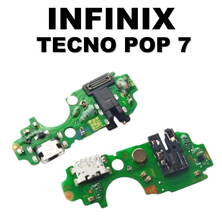 PCB PAPAN CONEKTOR CAS INFINIX TECNO POP 7 + CON H / F + MIC ORI COPOTAN