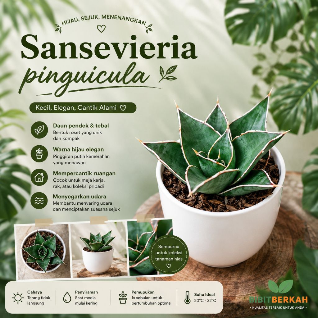 Sansevieria Pinguicula / Pinguin - Tanaman Hias Sansivera Hybrid Lidah Mertua