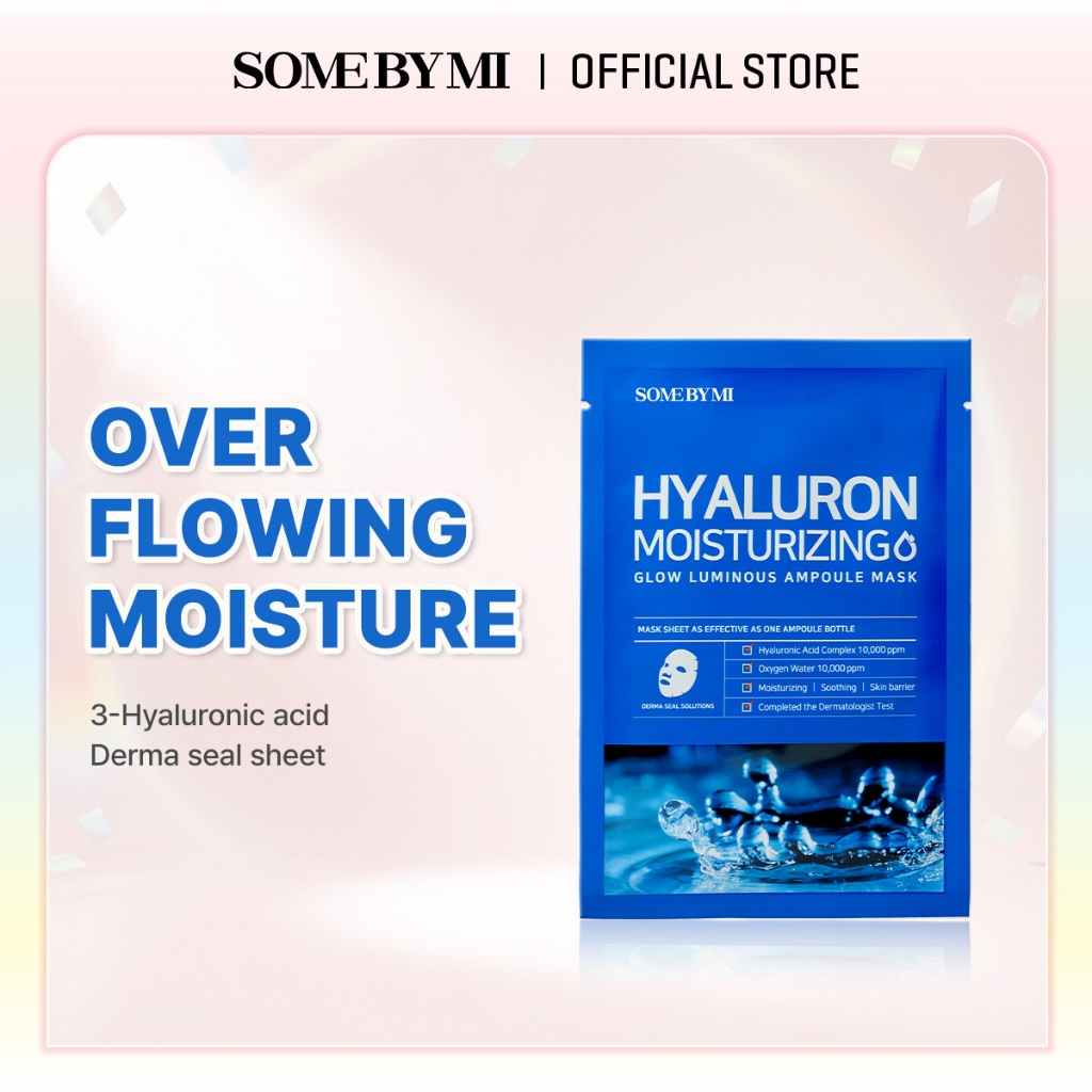 SOME BY MI Hyaluron Moistyrizing Glow Luminous Ampoule Mask(1pcs)