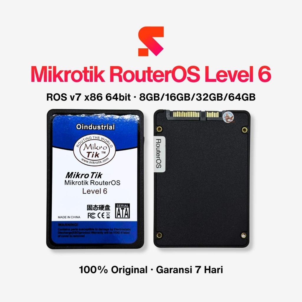[ServerinAja] SSD SATA Pre-installed MikroTik RouterOS x86 Level 6 ROS v7 Siap Pakai PC MiniPC Deskt